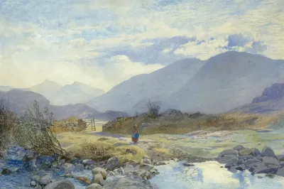 Capel Curig With Snowdon And The Glyders In The Distance North Wales