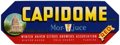 Capidome Brand Citrus Label