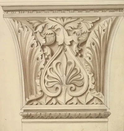 Capital Of A Column With Anthemion