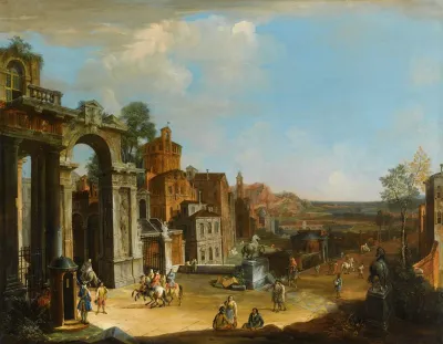 Capriccio Architettonico Con Citta Di Fantasia