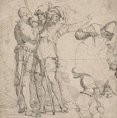 Capriccio Derived From Salvator Rosas Figurine