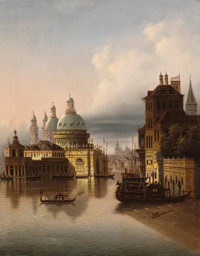 Capriccio Venice Scene On A Canal
