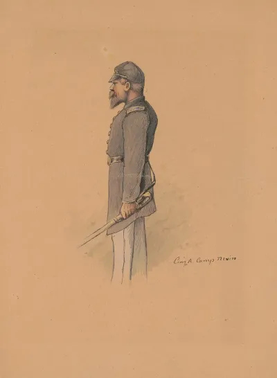 Captain Francis Erdelmeyer Company A 24th Illinois Camp Nevin Kentucky