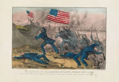 Capture Of Roanoke Island Feb 8th 1862 By The Federal Forces Under Command Of Genl Ambrose E Burnside And Gunboats Under Commodore L M Goldsborough