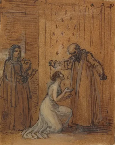 Capulet Railing At His Daughter Juliet