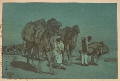 Caravan From Afghanistan Moonlit Night