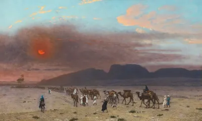 Caravane Dans Le Desert