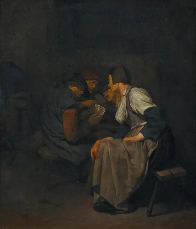 Card Players In An Interior