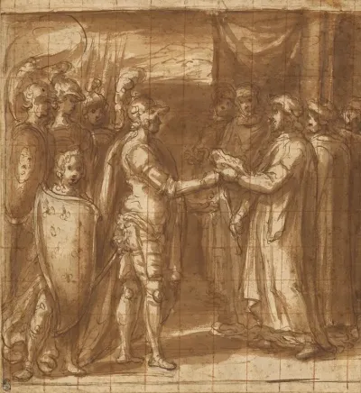 Cardinal Albornoz Gives The Farnese The Keys To Valentino