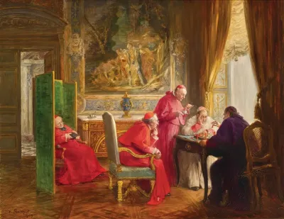 Cardinals Playing Chess