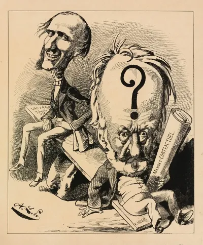 Caricature De Victor Hugo Candidat Malheureux A Lelection Legislative Complementaire Du 7 Janvier 1872