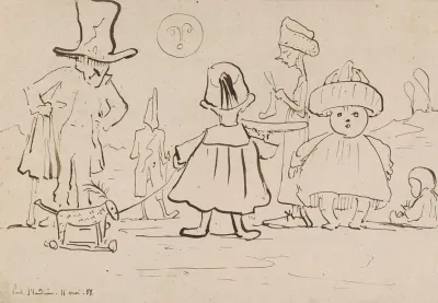 Caricature Of A Group Of Figures