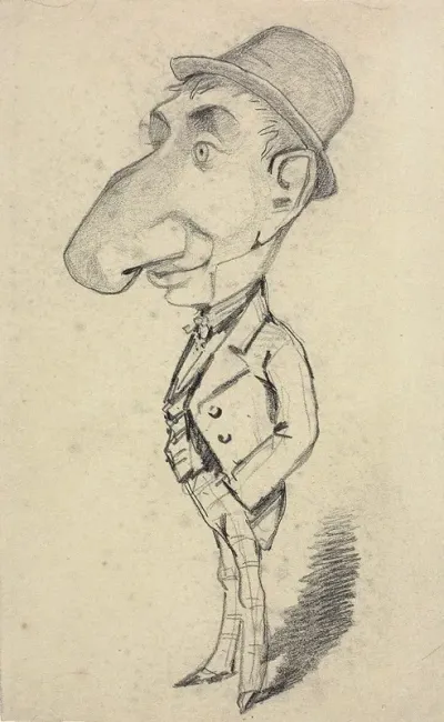 Caricature Of A Man With A Large Nose
