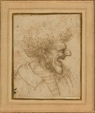 Caricature Of A Man With Bushy Hair