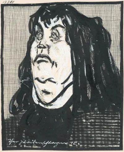 Caricature Of A Man With Long Hair