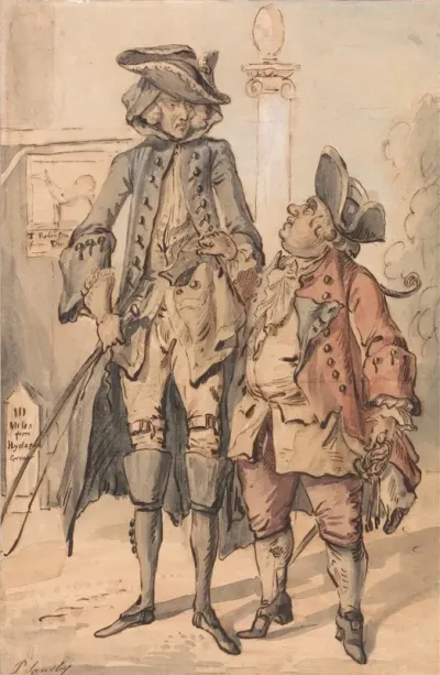 Caricature Of George Bubb Dodington And Sir Thomas Robinson