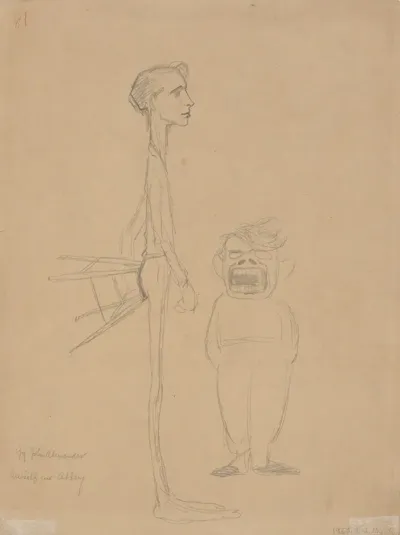 Caricature Of Himself And Of E A Abbey