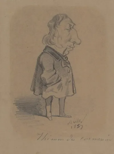 Caricature Of Louis Marie De La Haye Vicomte De Cormenin Alias Timon
