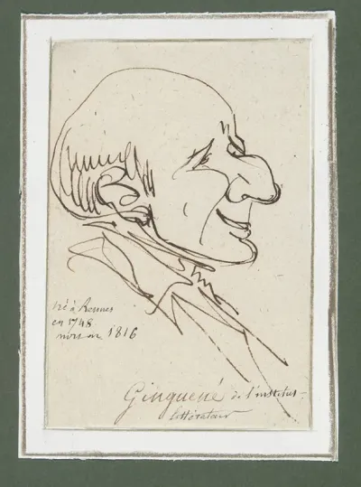 Caricature Of Pierre Louis Ginguene