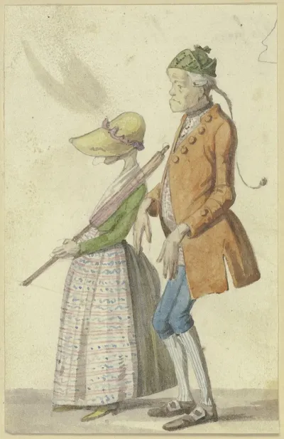 Caricatured Farmer Couple