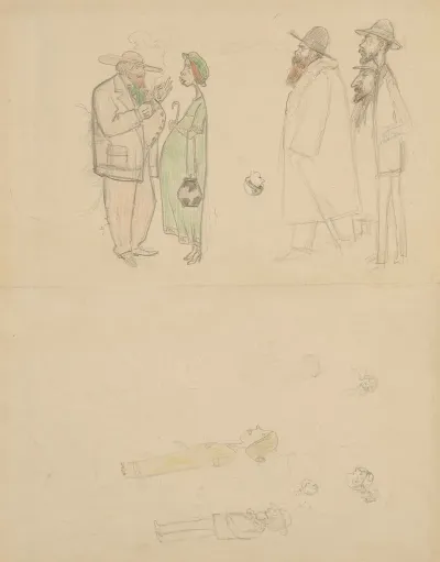 Caricatures De Paul Serusier Marguerite Claude Serusier Ker Xavier Roussel Pierre Bonnard Et Edouard Vuillard