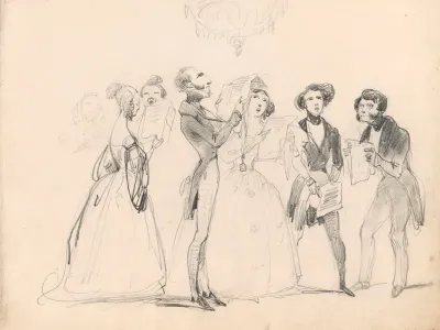 Caricatures Of Singing Figures