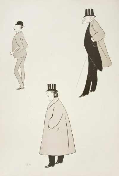 Caricatures Of Three Men