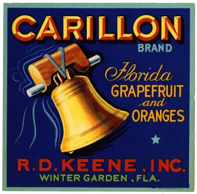 Carillon Brand Florida Grapefruit And Oranges Label