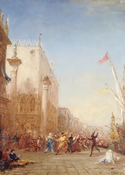 Carnaval A Venise Quai Des Esclavons