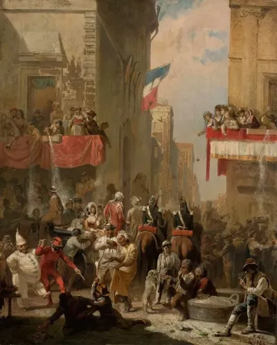 Carnival At The Corso In Rome