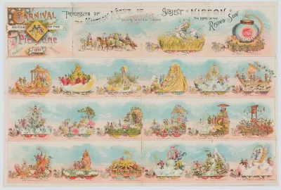 Carnival Edition Of The Picayune 1892 Procession Of The Mistick Krewe Of Comus Subject Nippon The Land Of The Rising Sun