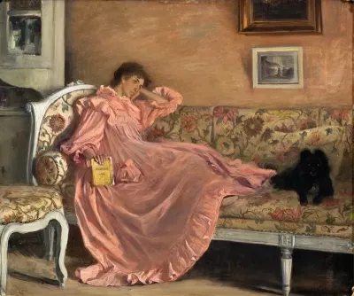 Carola Sitting On The Sofa