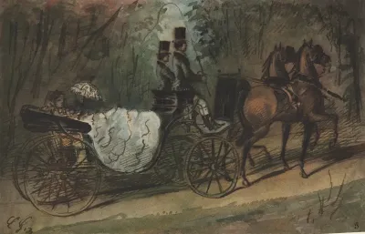 Carriage In The Bois De Boulogne