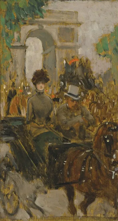 Carriage On The Avenue Du Bois Paris