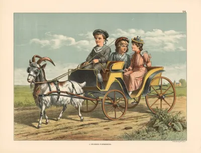 Cart Pulled By A Goat