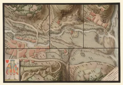 Carte Geometrique Ou Est Represente Par Le Lavis Les Localites Et Les Accidents Du Terrein