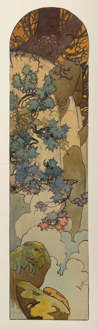 Carton De Vitrail Pour La Bijouterie Fouquet