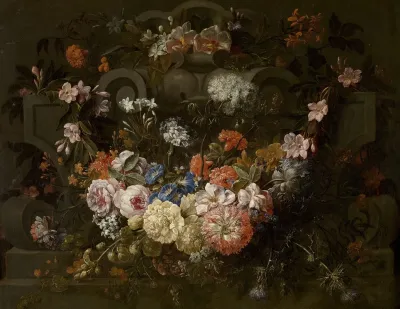 Cartouche With Flowers 2