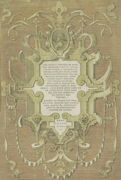 Cartouche With The Portrait Of Hubert Goltzius