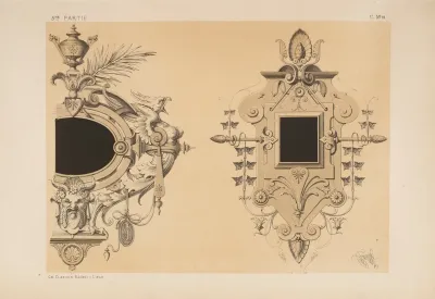 Cartouches Pour Enserrer Des Marbres Ou Des Camees Genre Neo Grec
