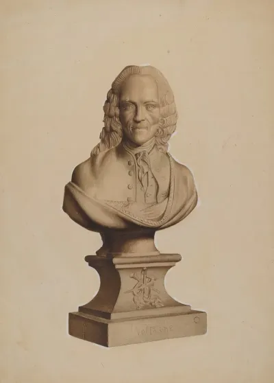 Carved Bust Of Voltaire