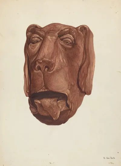 Carved Dogs Head