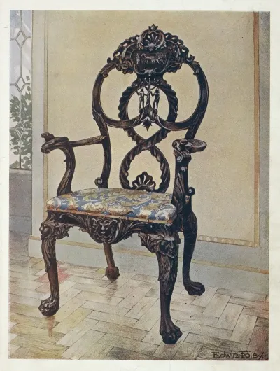 Carved Early Chippendale Chairmans Chair
