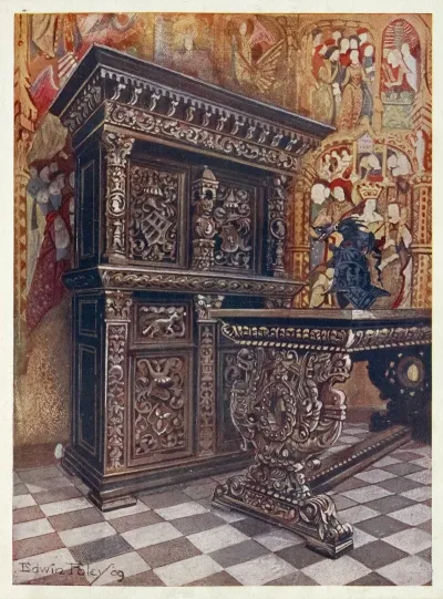 Carved Oak Armoire Carved Oak Table