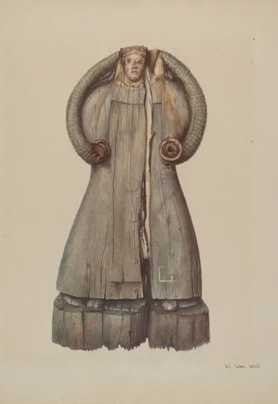 Carved Statue Of The Virgin Mary