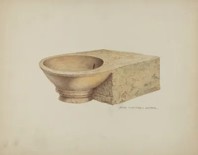 Carved Stone Was Basin