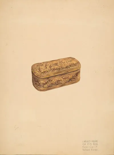 Carved Storage Or Pin Box