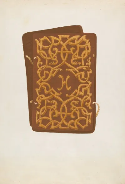 Carved Wood Book Cover