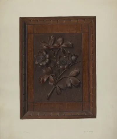 Carved Wood Panel