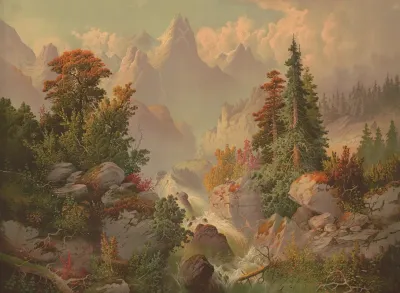 Cascade In The Rocky Mountains